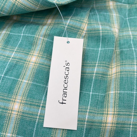 Francesca’s Collections Skort Women’s Size Medium Belly Green plaid - Picture 6 of 8